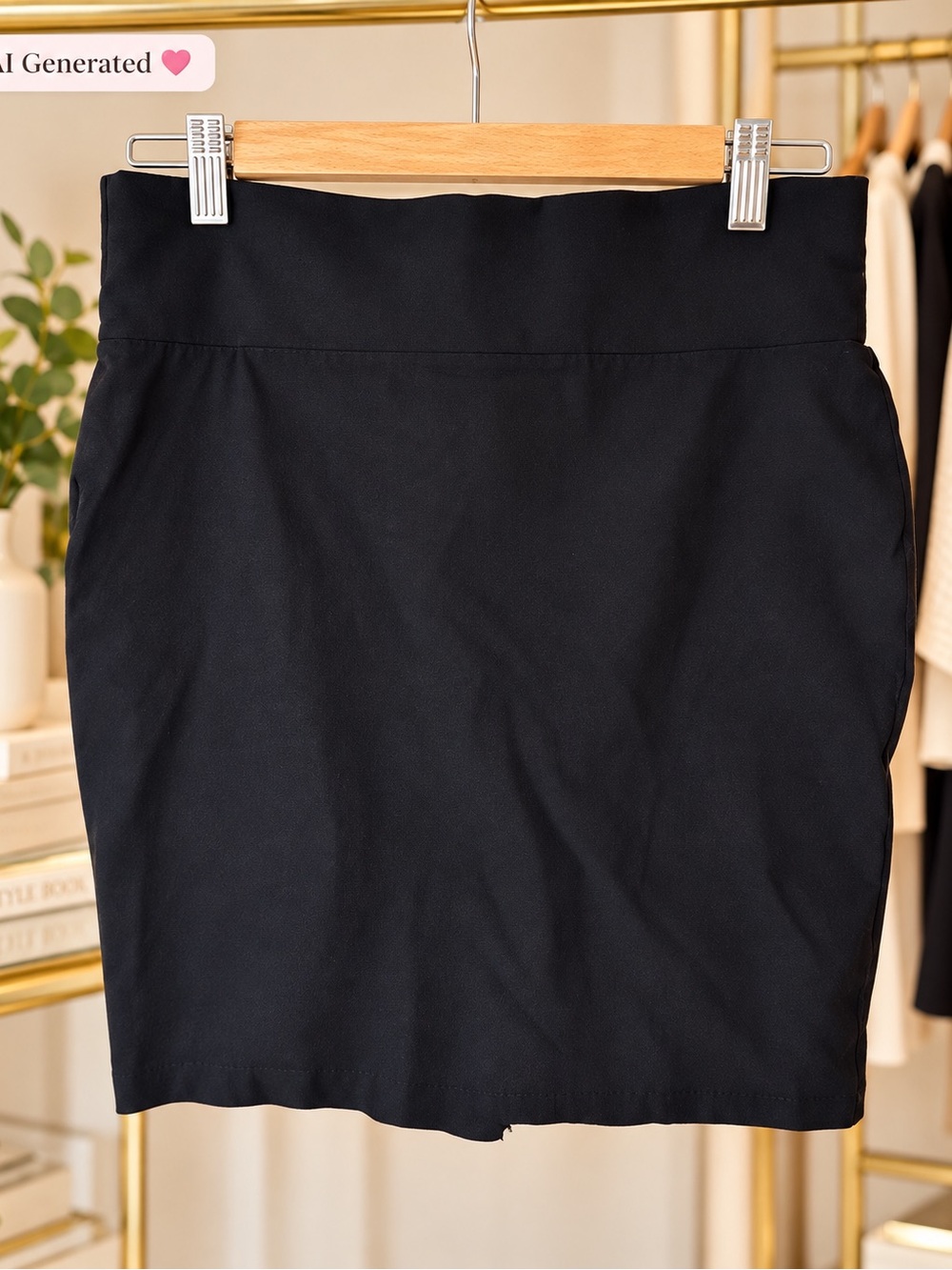 Suzy Shier Black Pencil Skirt - Sleek Office Staple